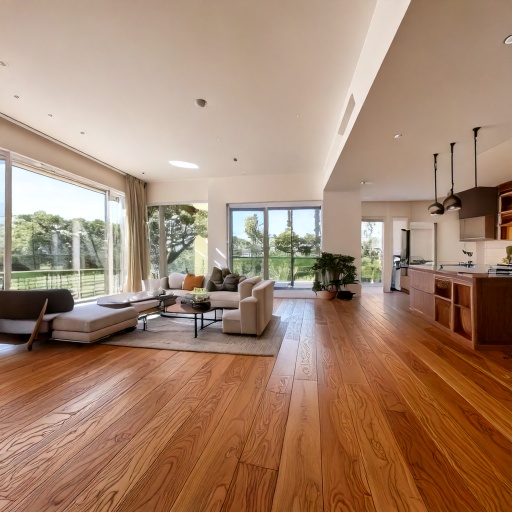 Wide-plank hardwood flooring installation